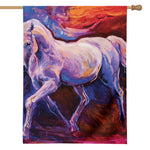 Colorful Horse Portrait Print House Flag