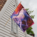 Colorful Horse Portrait Print House Flag