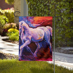 Colorful Horse Portrait Print House Flag