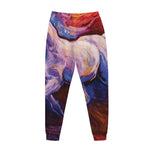 Colorful Horse Portrait Print Jogger Pants