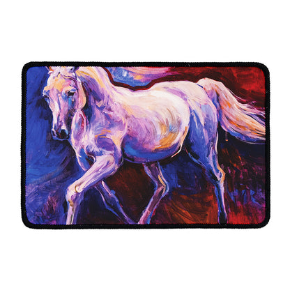 Colorful Horse Portrait Print Kitchen Mat