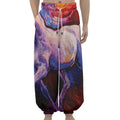 Colorful Horse Portrait Print Lantern Pants