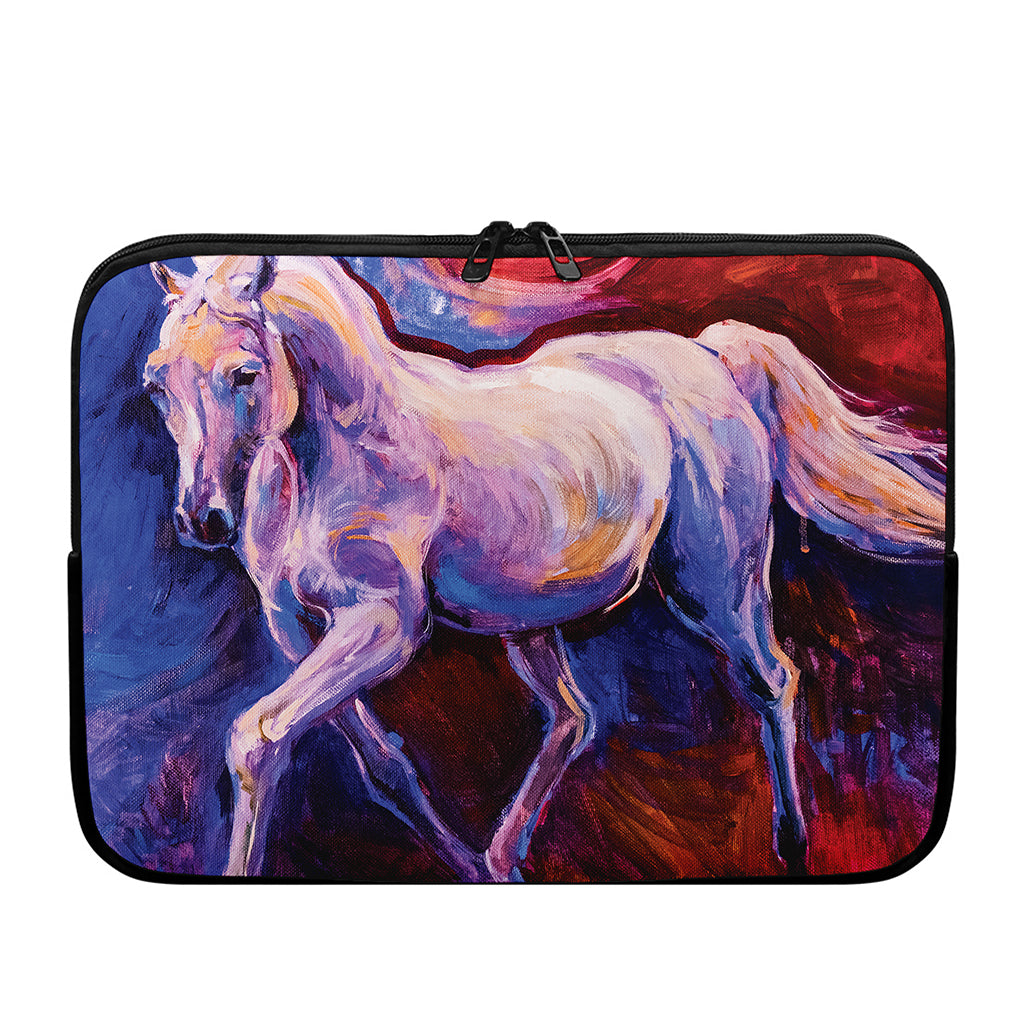 Colorful Horse Portrait Print Laptop Sleeve