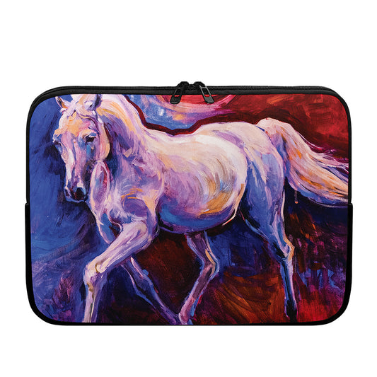 Colorful Horse Portrait Print Laptop Sleeve