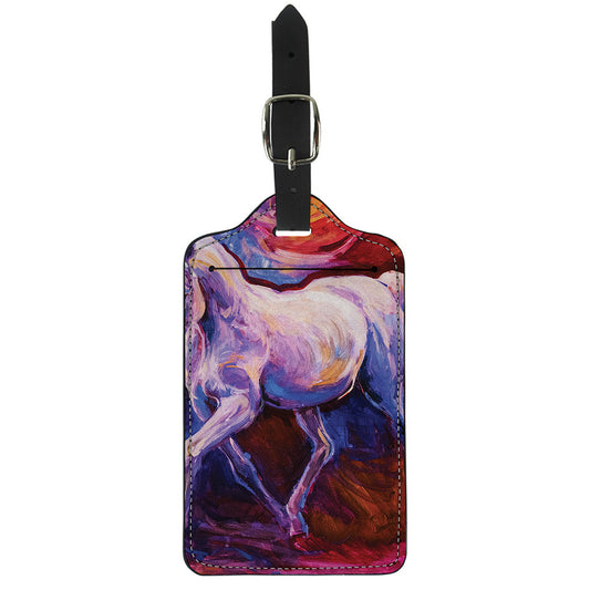 Colorful Horse Portrait Print Luggage Tag