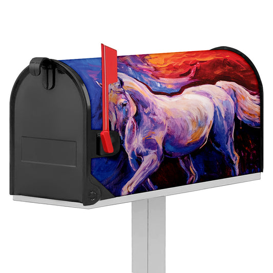 Colorful Horse Portrait Print Mailbox Cover