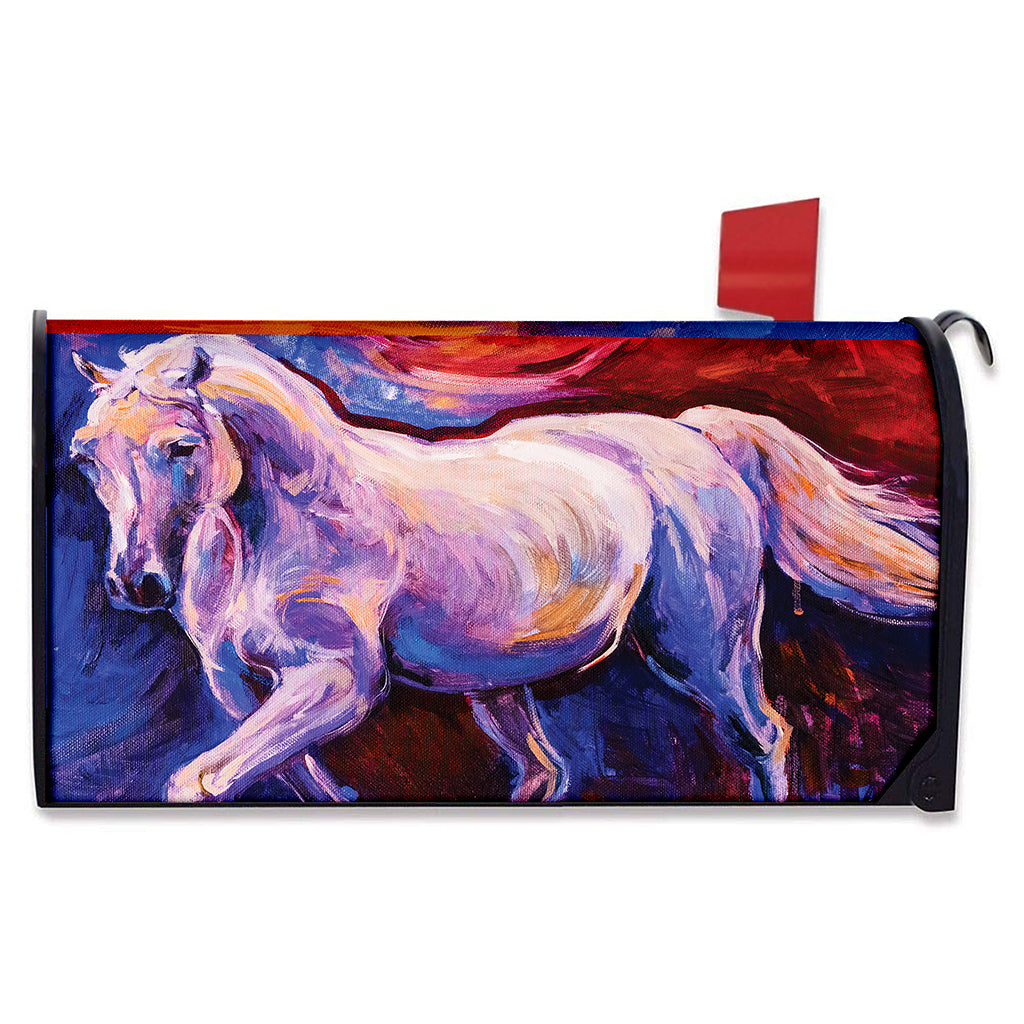 Colorful Horse Portrait Print Mailbox Cover