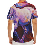 Colorful Horse Portrait Print Men's Deep V-Neck Shirt