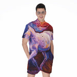 Colorful Horse Portrait Print Men's Rompers