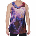 Colorful Horse Portrait Print Men's Velvet Tank Top