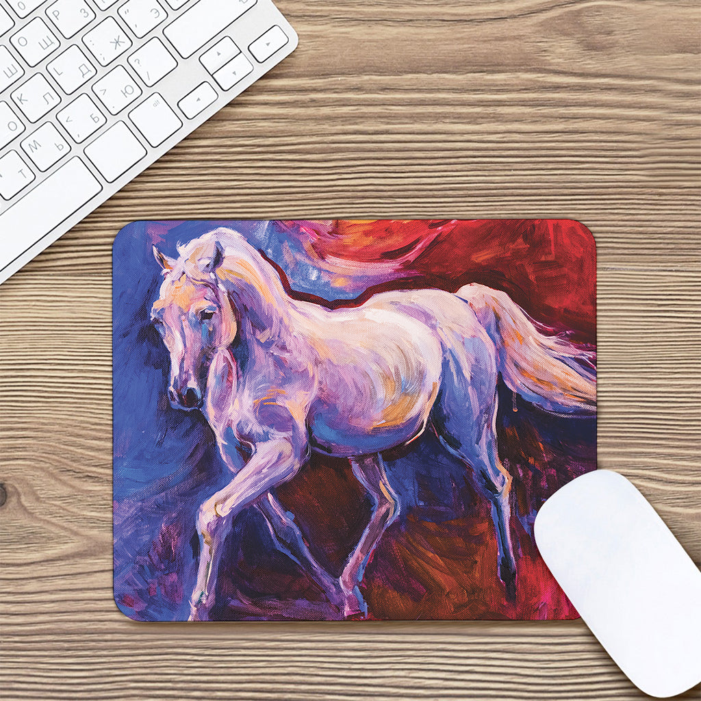 Colorful Horse Portrait Print Mouse Pad