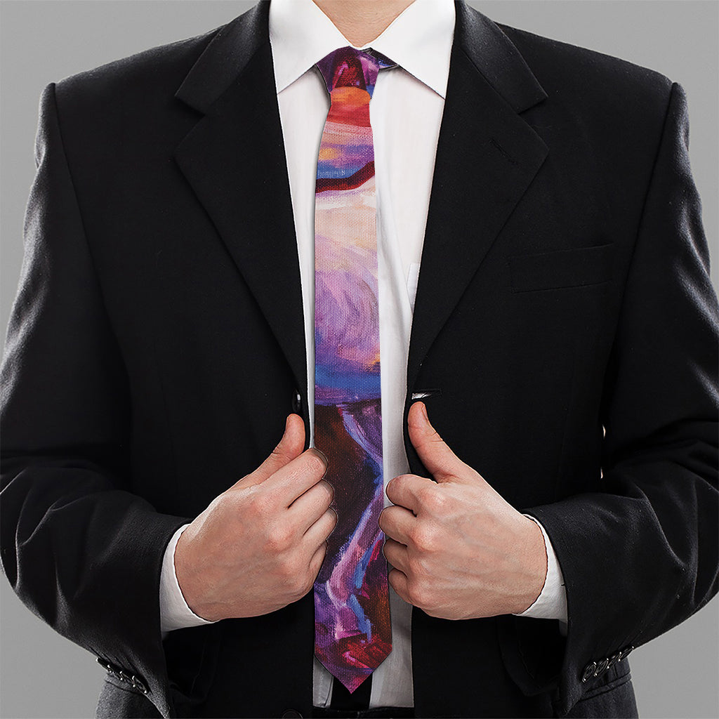 Colorful Horse Portrait Print Necktie