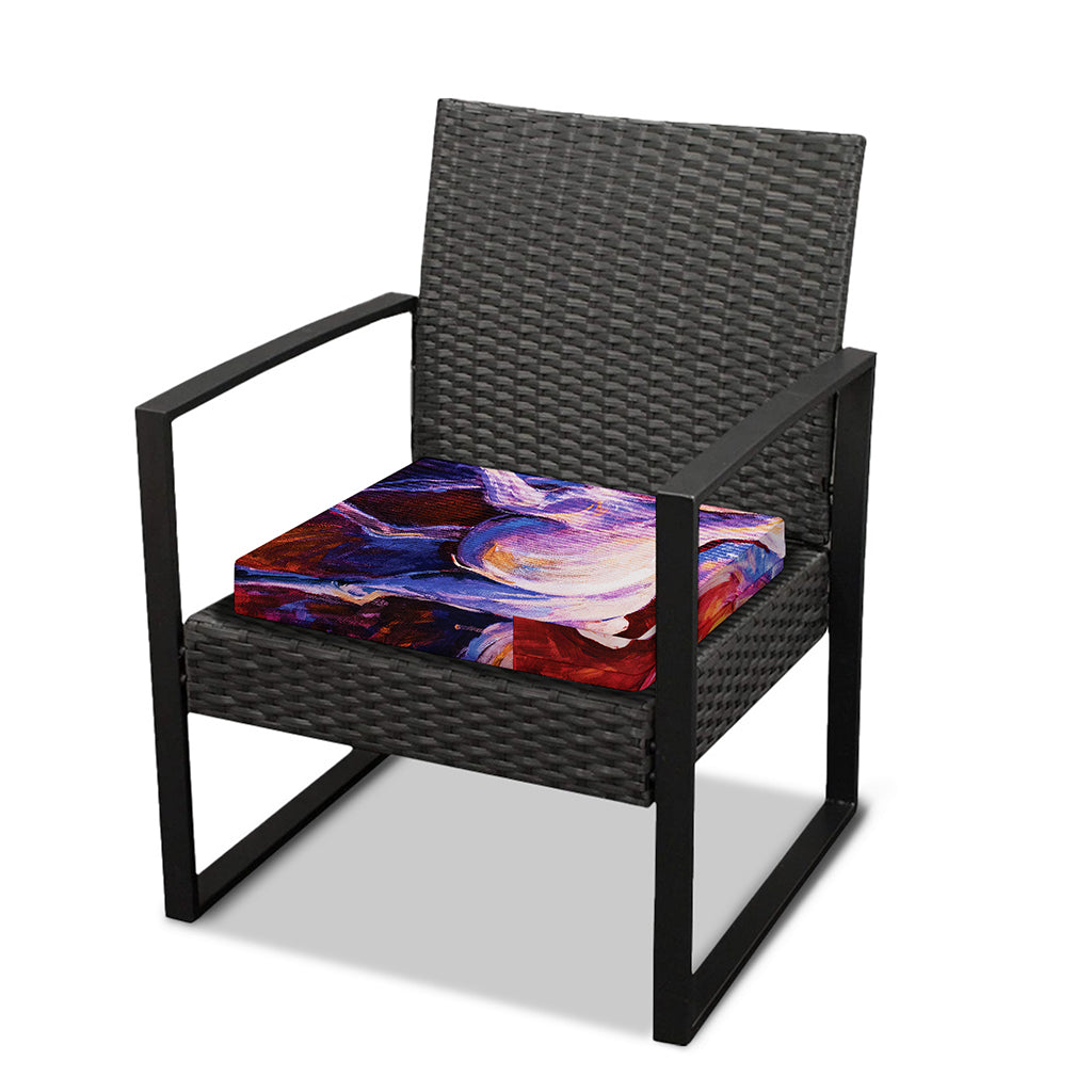 Colorful Horse Portrait Print Outdoor Seat Cushion Cover