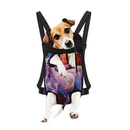 Colorful Horse Portrait Print Pet Carrier Backpack