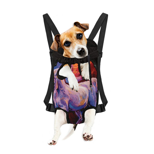 Colorful Horse Portrait Print Pet Carrier Backpack