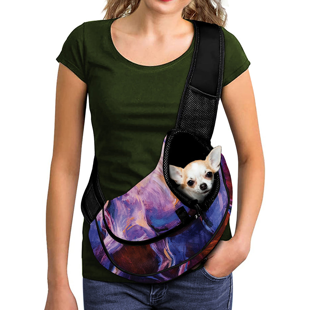 Colorful Horse Portrait Print Pet Sling Carrier