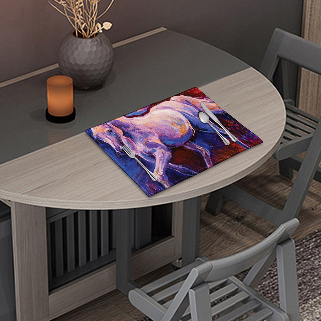 Colorful Horse Portrait Print Placemat