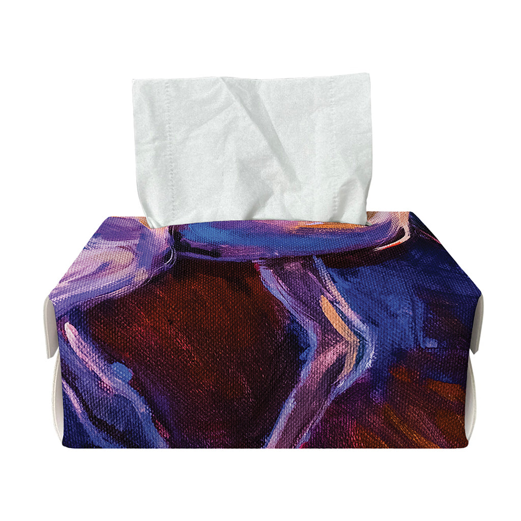 Colorful Horse Portrait Print Rectangle Tissue Box Cover