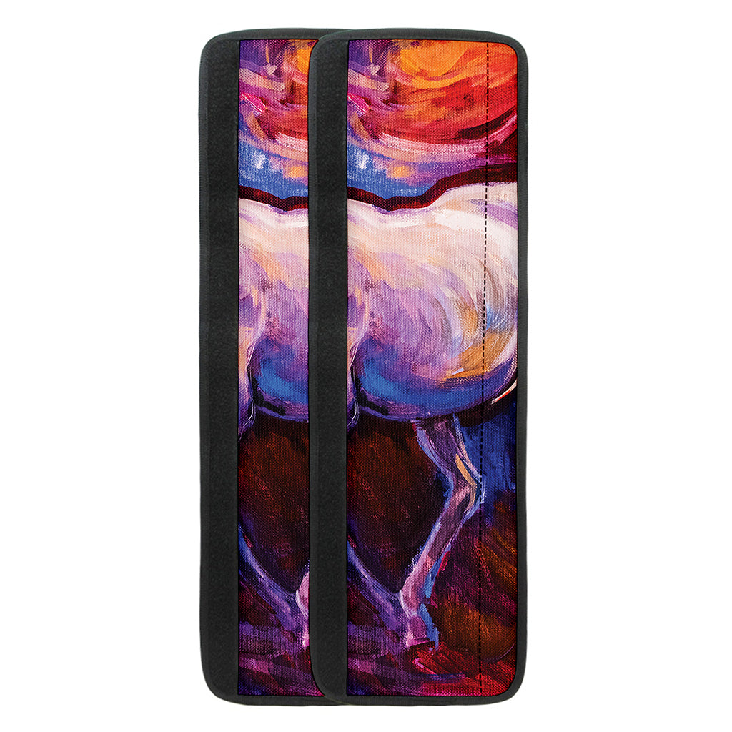 Colorful Horse Portrait Print Refrigerator Handle Covers