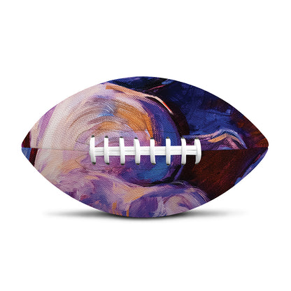 Colorful Horse Portrait Print Rugby Ball
