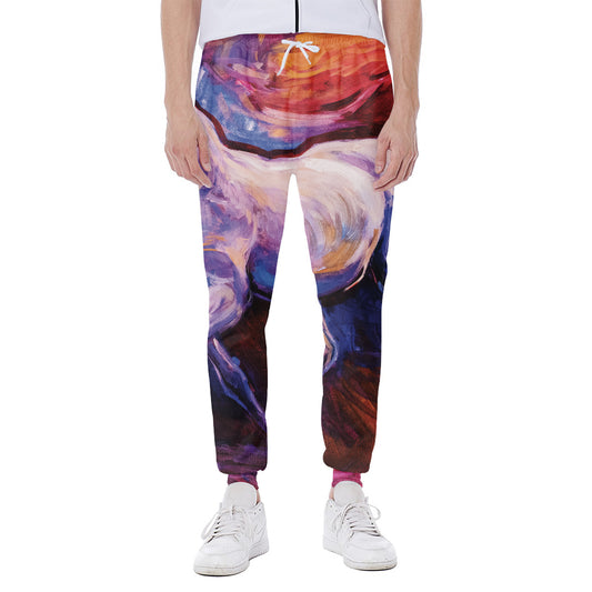 Colorful Horse Portrait Print Scuba Joggers