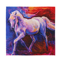 Colorful Horse Portrait Print Silk Bandana