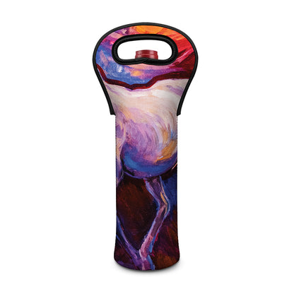 Colorful Horse Portrait Print Single Neoprene Wine Tote