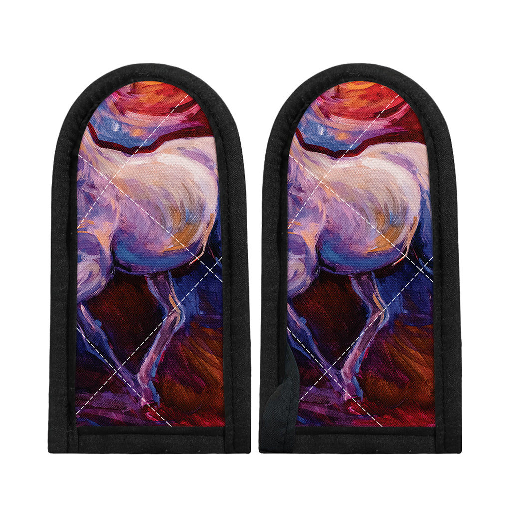 Colorful Horse Portrait Print Skillet Handle Cover