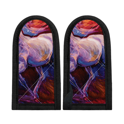 Colorful Horse Portrait Print Skillet Handle Cover