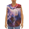 Colorful Horse Portrait Print Sleeveless Baseball Jersey