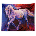 Colorful Horse Portrait Print Tapestry