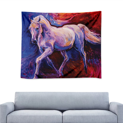 Colorful Horse Portrait Print Tapestry