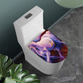 Colorful Horse Portrait Print Toilet Lid Cover