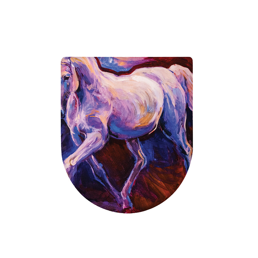 Colorful Horse Portrait Print Toilet Lid Cover
