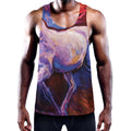 Colorful Horse Portrait Print Men's Workout Tank Top