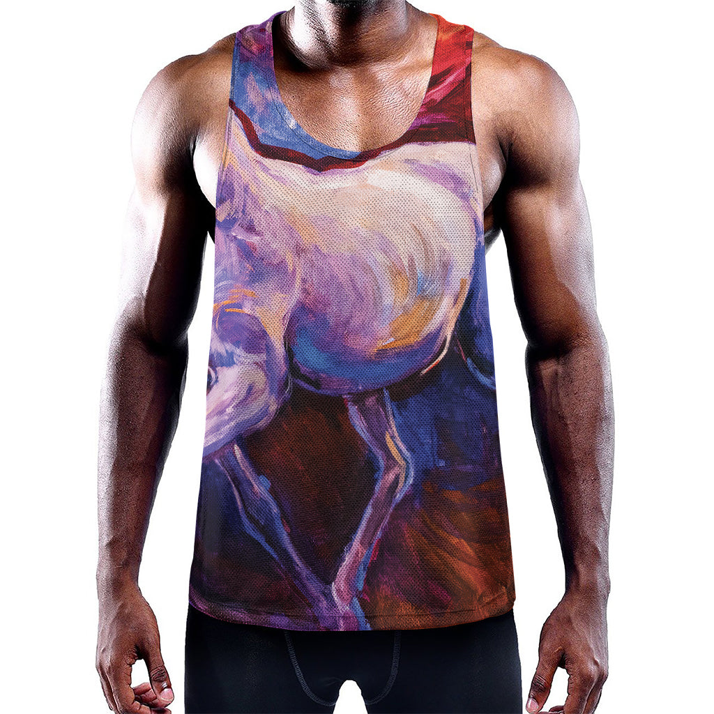 Colorful Horse Portrait Print Training Tank Top