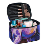 Colorful Horse Portrait Print Travel Makeup Bag