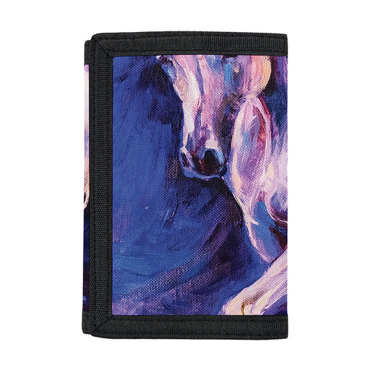 Colorful Horse Portrait Print Trifold Wallet