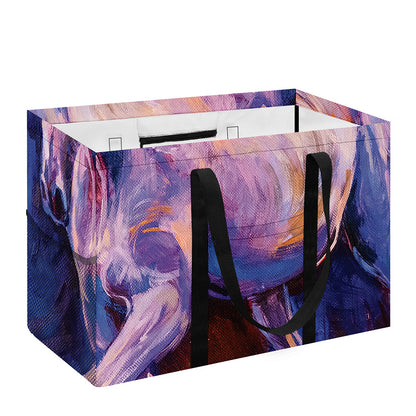 Colorful Horse Portrait Print Utility Tote Bag