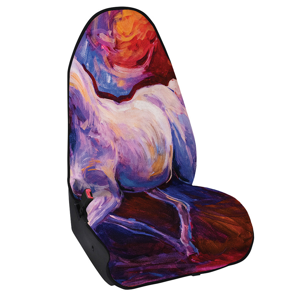 Colorful Horse Portrait Print Waterproof Car Seat Cover
