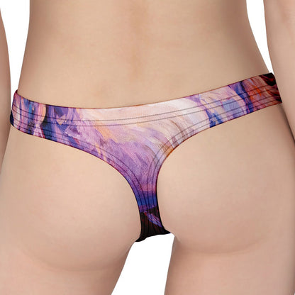 Colorful Horse Portrait Print Women's Thong