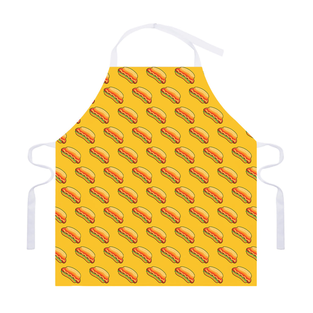 Colorful Hot Dog Pattern Print Adjustable Apron