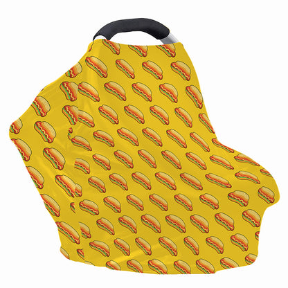 Colorful Hot Dog Pattern Print Baby Seat Cover