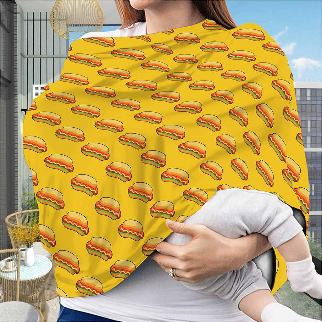 Colorful Hot Dog Pattern Print Baby Seat Cover