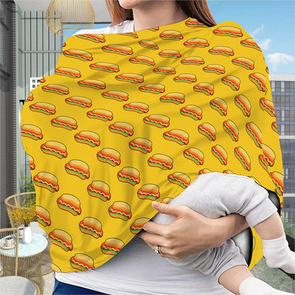 Colorful Hot Dog Pattern Print Baby Seat Cover