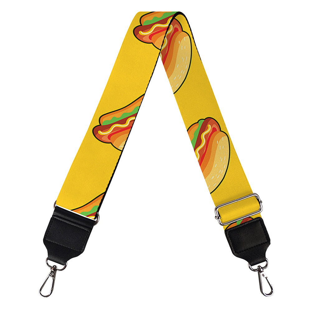 Colorful Hot Dog Pattern Print Bag Strap