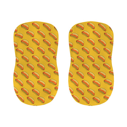 Colorful Hot Dog Pattern Print Bar Stool Covers