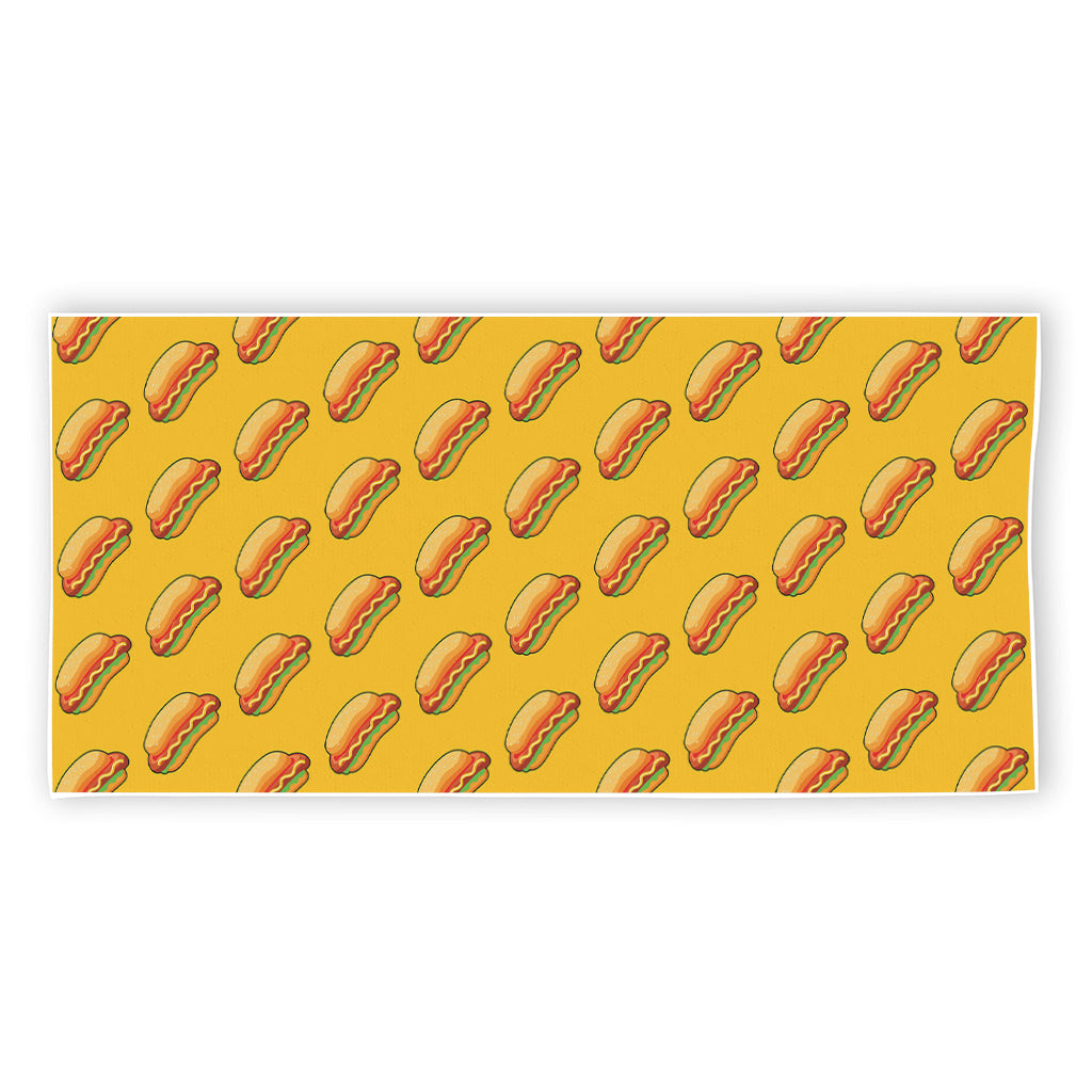 Colorful Hot Dog Pattern Print Beach Towel