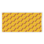 Colorful Hot Dog Pattern Print Beach Towel