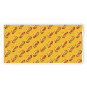 Colorful Hot Dog Pattern Print Beach Towel